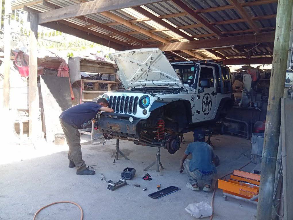 Jeep Wrangler — Anti-Rust Treatment before repair at Seapark Auto Clinic