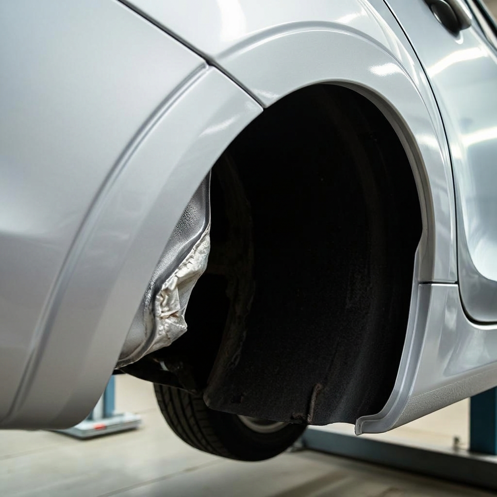 Silver Sedan — Wheel Arch Weld Repair after repair at Seapark Auto Clinic