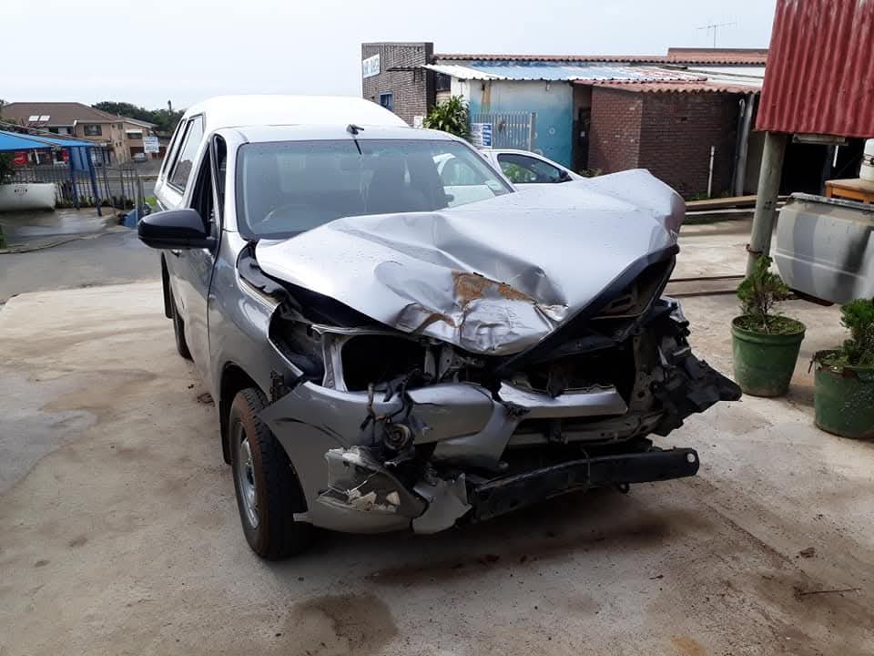 Toyota Hilux — Front-End Repair before repair at Seapark Auto Clinic