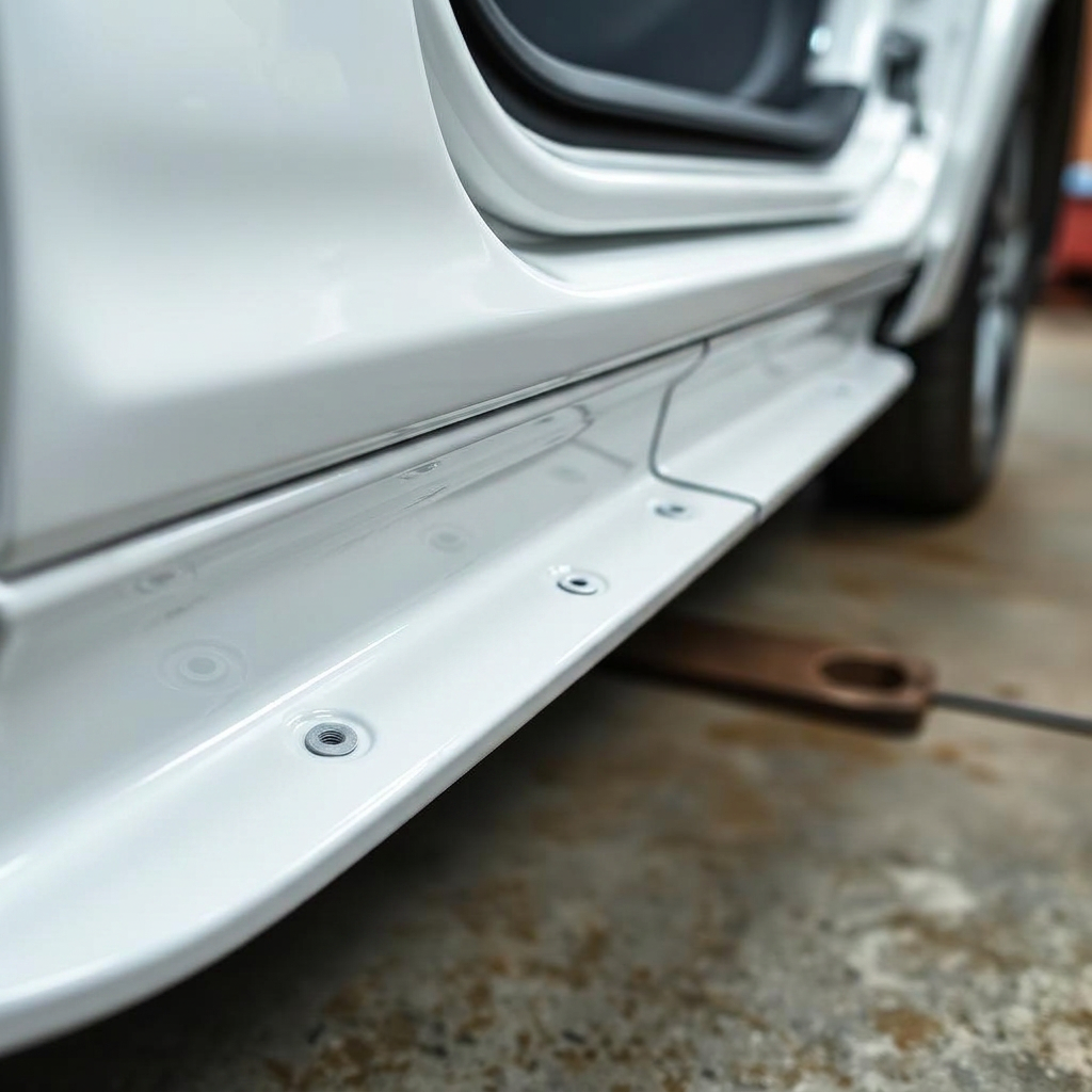 White Hatchback — Door Sill Replacement after repair at Seapark Auto Clinic